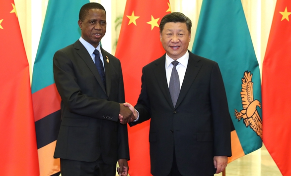 Ши Жиньпин Замби Улсын Ерөнхийлөгчийг хүлээн авч уулзав